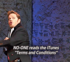 Eddie Izzard on iTunes Terms and Conditions